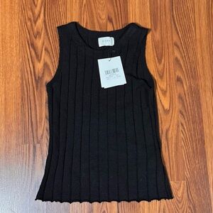 NWT DISSH Black Ribbed Tank Top